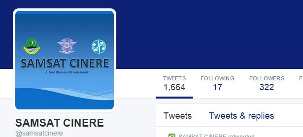 Twitter samsat info jadwal sim stnk keliling